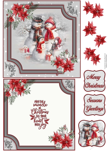 Snowman Family 6X6 Topper Sheet #1 