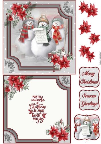 Snowman Family 6X6 Topper Sheet #2 