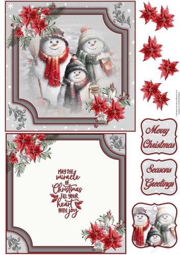 Snowman Family 6X6 Topper Sheet #3 