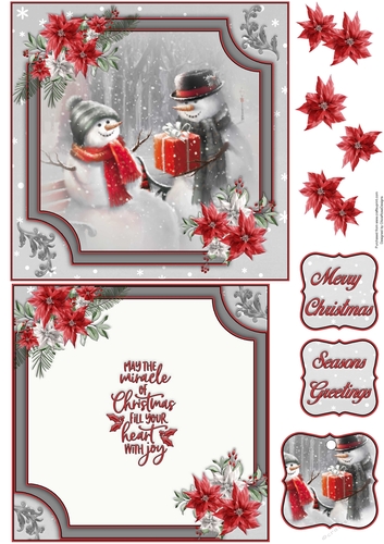 Snowman Family 6X6 Topper Sheet #4 