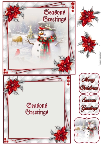 Seasons Greetings 2 6X6 Topper Sheet #4 