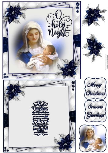 O Holy Night 6X6 Topper Sheet #1 