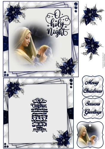 O Holy Night 6X6 Topper Sheet #2 
