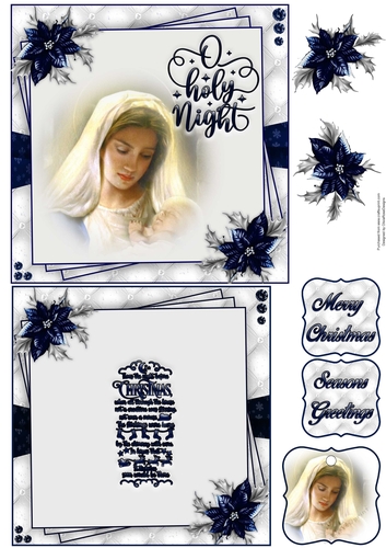 O Holy Night 6X6 Topper Sheet #3 