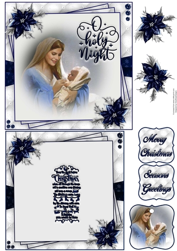 O Holy Night 6X6 Topper Sheet #4 