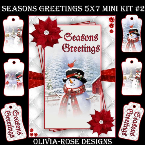 Seasons Greetings 5X7 Mini Kit #2       ,   