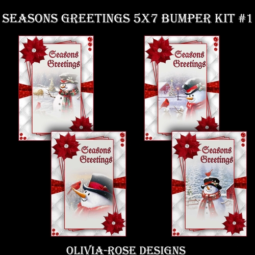 Seasons Greetings 5X7 Bumper Kit #1       ,   
