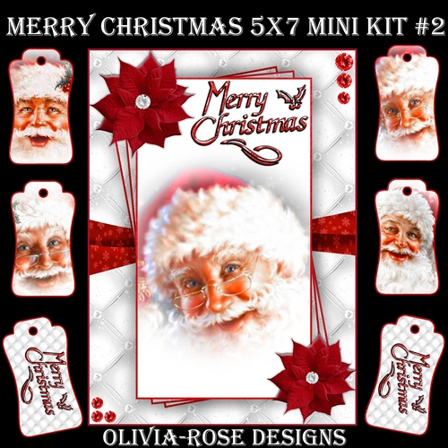 Merry Christmas 5X7 Mini Kit #2       ,   
