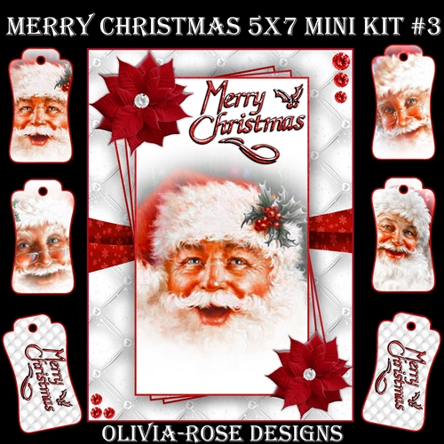 Merry Christmas 5X7 Mini Kit #3       ,   