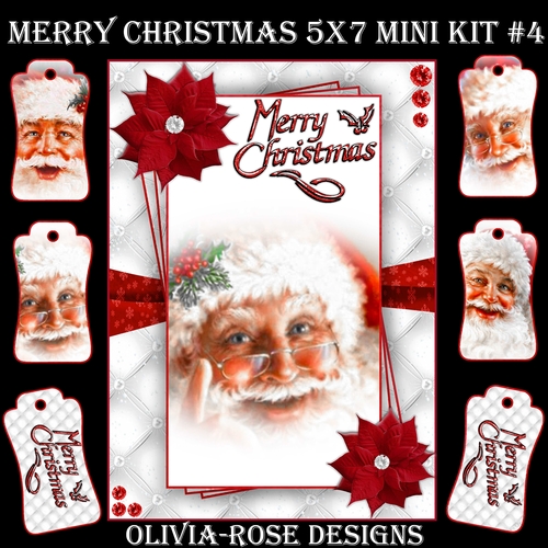 Merry Christmas 5X7 Mini Kit #4       ,   