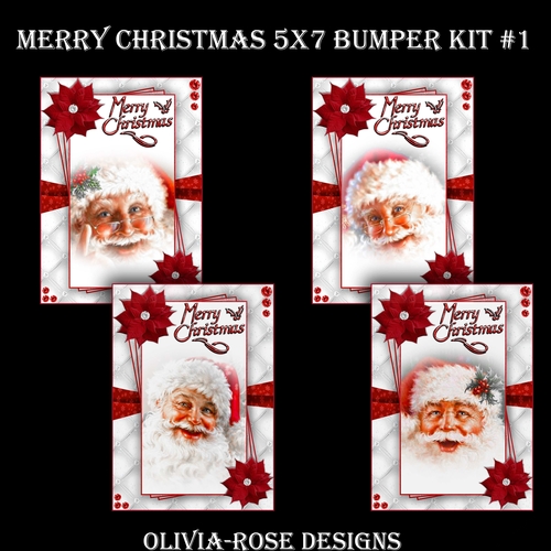 Merry Christmas 5X7 Bumper Kit #1       ,   