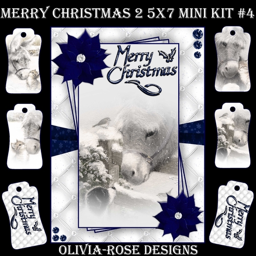 Merry Christmas 2 5X7 Mini Kit #4       ,   