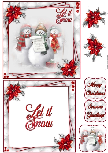Snowman Family 2 6X6 Topper Sheet #2 