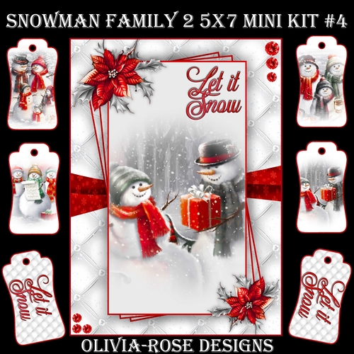 Snowman Family 2 5X7 Mini Kit #4       ,   