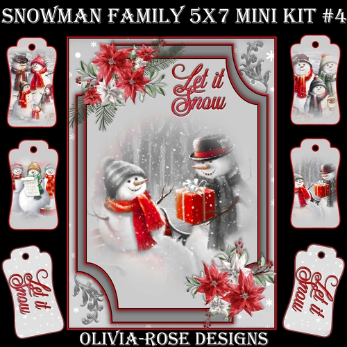 Snowman Family 5X7 Mini Kit #4       ,   
