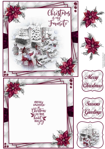 Christmas Is My Favorite 6X6 Topper Sheet #2 