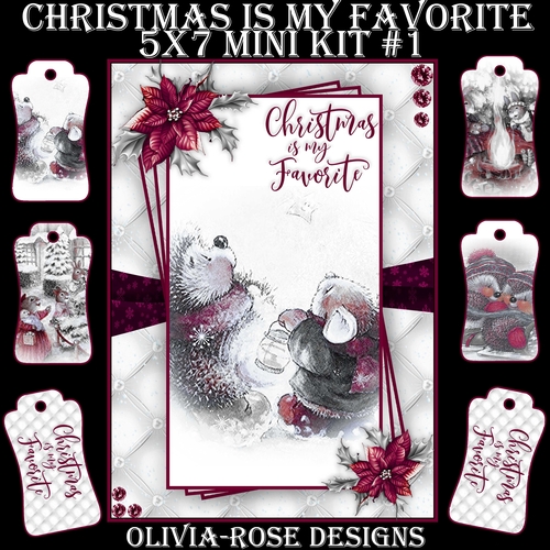 Christmas Is My Favorite 5X7 Mini Kit #1       ,   