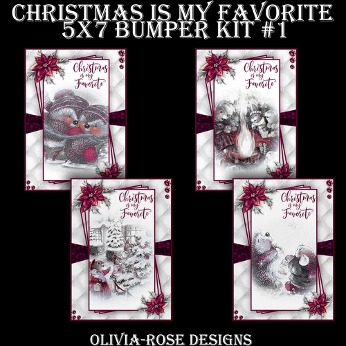 Christmas Is My Favorite 5X7 Bumper Kit #1       ,   