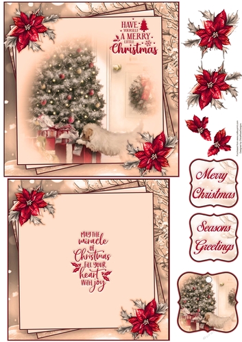 Dogs Christmas 6X6 Topper Sheet #1 