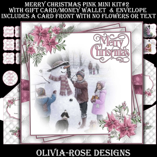 Merry Christmas Pink  Mini Kit #2  