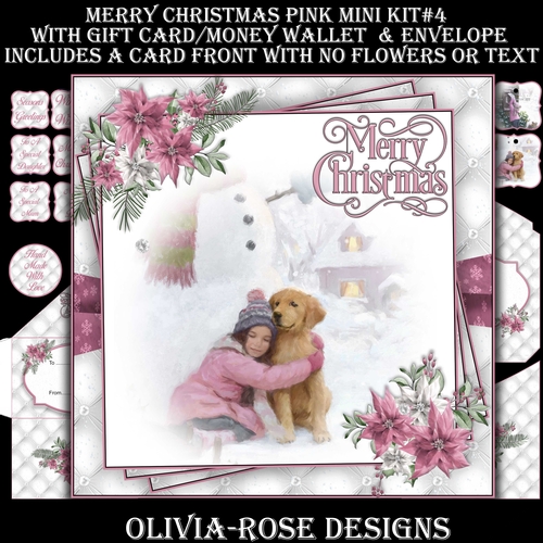 Merry Christmas Pink  Mini Kit #4  