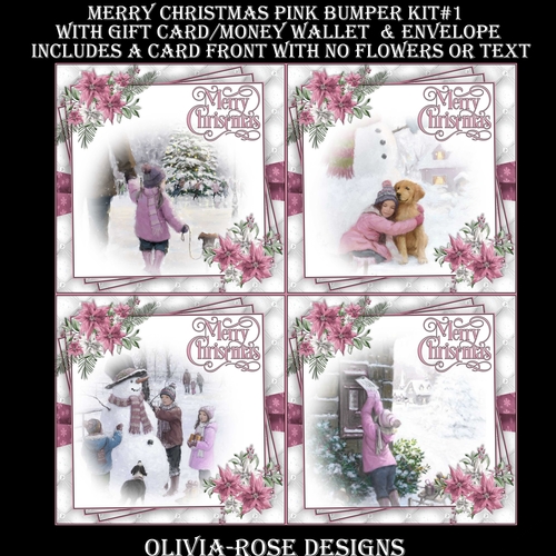 Merry Christmas Pink Bumper Kit #1  