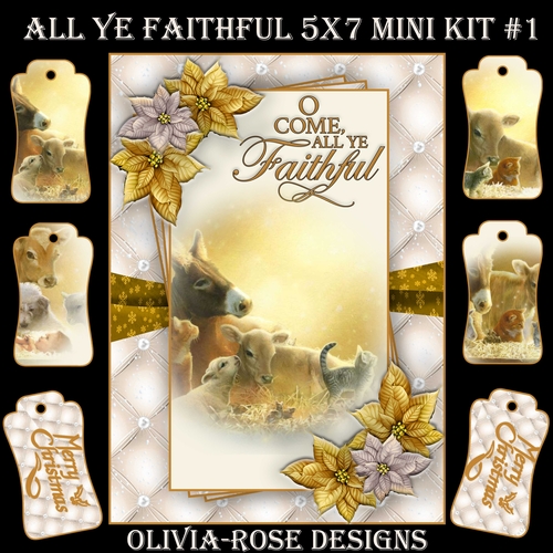 All Ye Faithful 5X7 Mini Kit #1       ,   