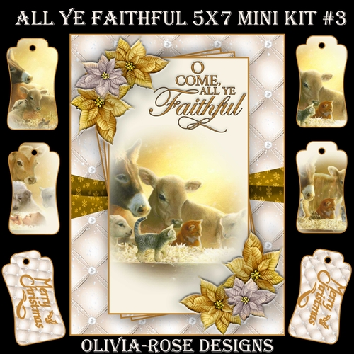 All Ye Faithful 5X7 Mini Kit #3       ,   