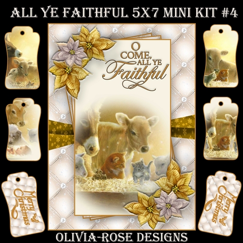 All Ye Faithful 5X7 Mini Kit #4       ,   