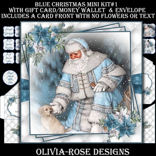 Blue Christmas Mini Kit #1   