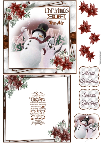 Christmas Is In The Air 6X6 Topper Sheet #1 