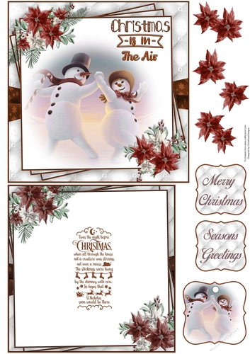 Christmas Is In The Air 6X6 Topper Sheet #4
