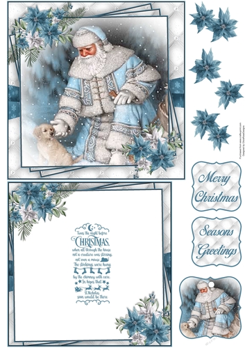 Blue Christmas 6X6 Topper Sheet #1