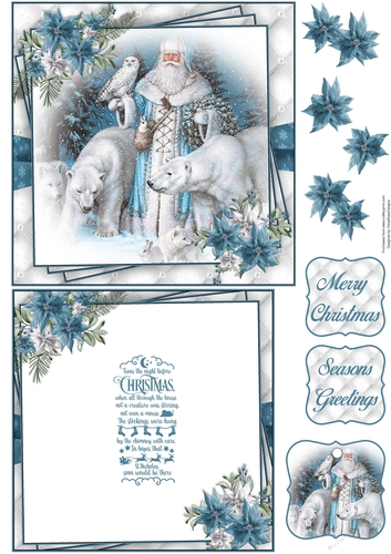 Blue Christmas 6X6 Topper Sheet #3