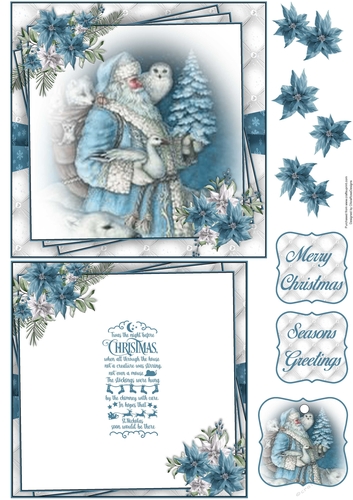 Blue Christmas 6X6 Topper Sheet #4