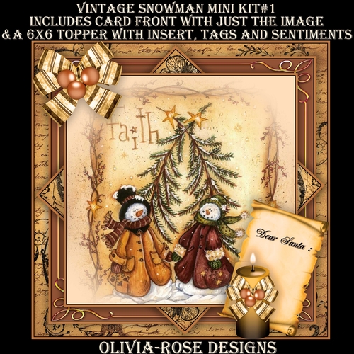 Vintage Snowman Mini Kit #1