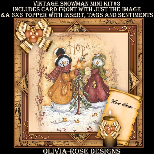 Vintage Snowman Mini Kit #3