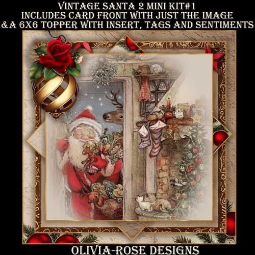 Vintage Santa 2 Mini Kit #1
