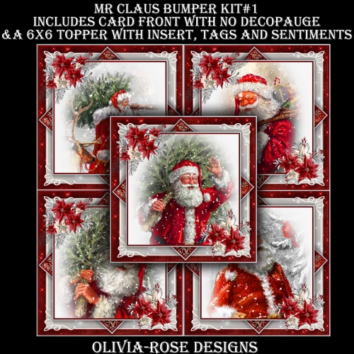 Mr Claus Bumper Kit #1 **   WITH JUST THE IMAGE &   7X7