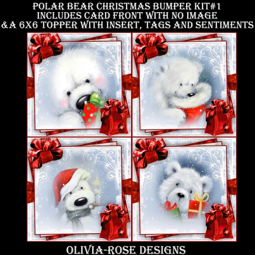 Polar Bear Christmas 2 Bumper Kit #1   
