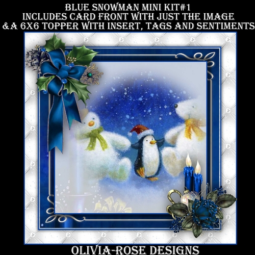 Blue Snowman Mini Kit #1   