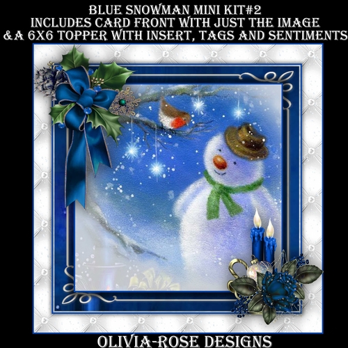 Blue Snowman Mini Kit #2   