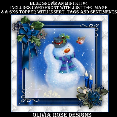 Blue Snowman Mini Kit #4  