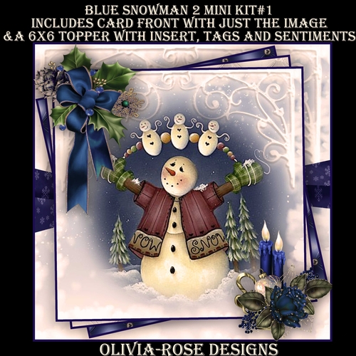 Blue Snowman 2 Mini Kit #1   