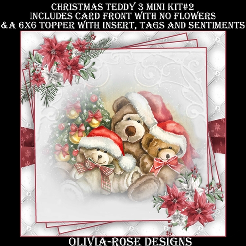 Christmas Teddy 3 Mini Kit #2   