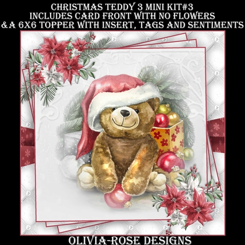 Christmas Teddy 3 Mini Kit #3   