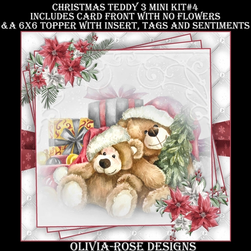 Christmas Teddy 3 Mini Kit #4   