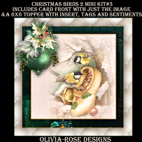 Christmas Birds 2 Mini Kit #3   