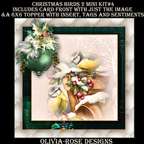 Christmas Birds 2 Mini Kit #4   