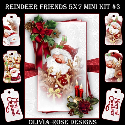 Reindeer Friends 5X7 Mini Kit #3  